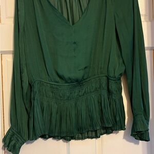 Philosophy Emerald Green V-Neck Blouse